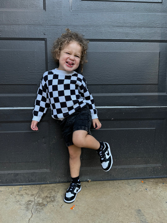 REPS ONLY - Checked Cotton Sweater