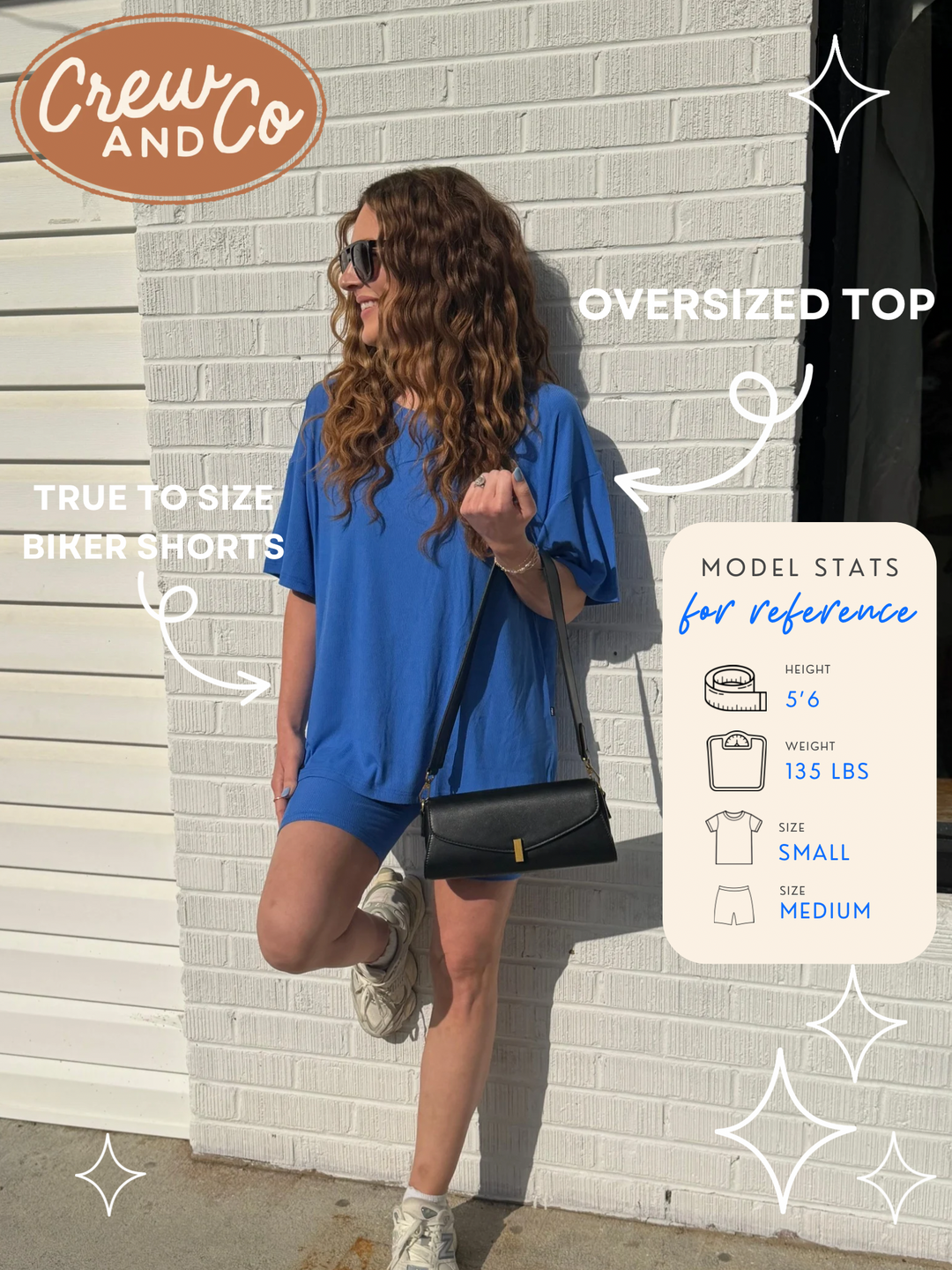 Neon Ribbed Mama Oversized Tee Cobalt