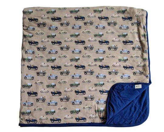 Cruising With My Dogs Mama Blanket Bamboo/Quilted