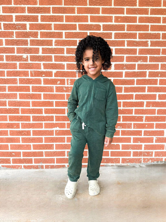 Pine Acid Wash Jogger Set