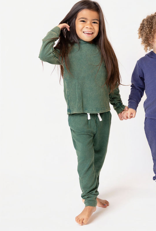 Pine Acid Wash Jogger Set