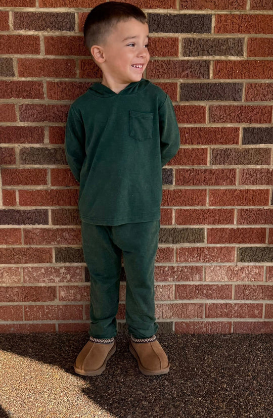 Pine Acid Wash Jogger Set