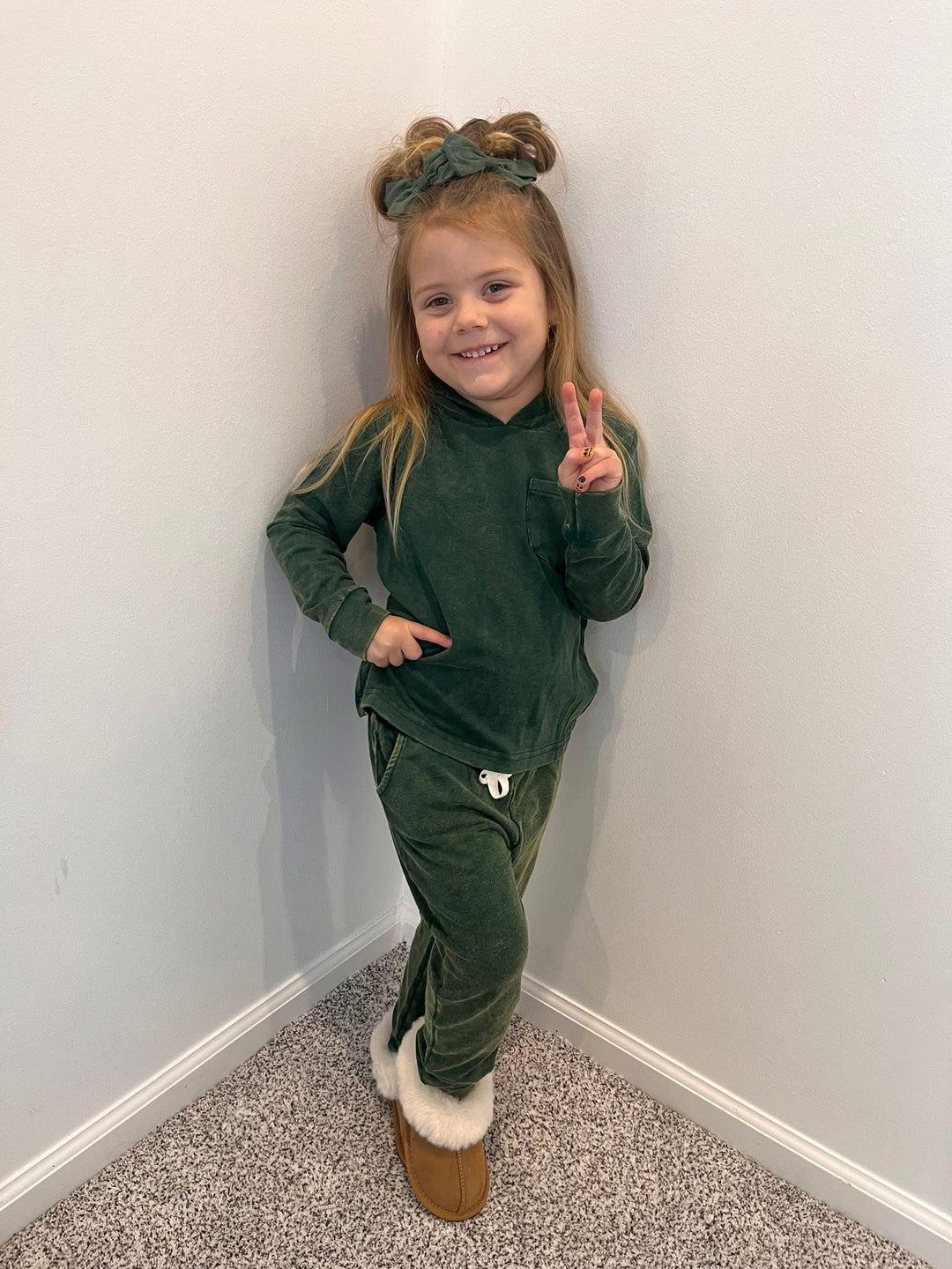 Pine Acid Wash Jogger Set