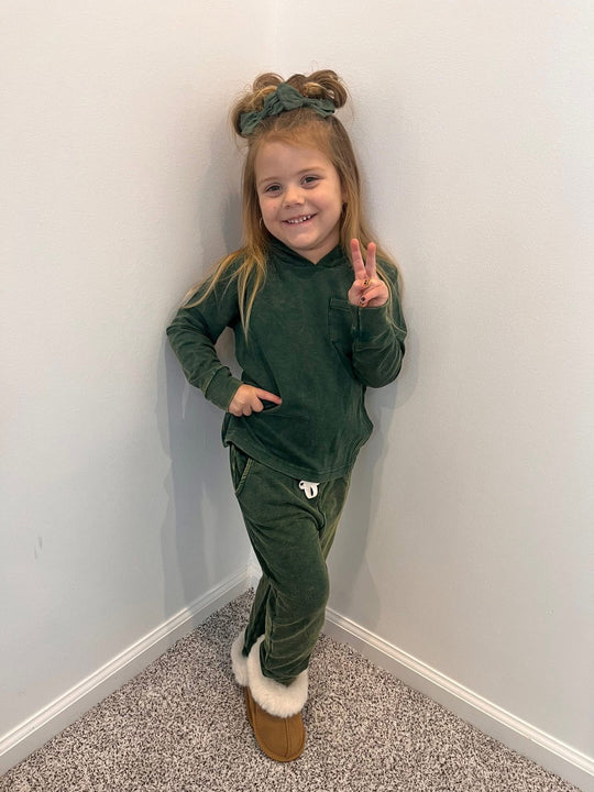 Pine Acid Wash Jogger Set