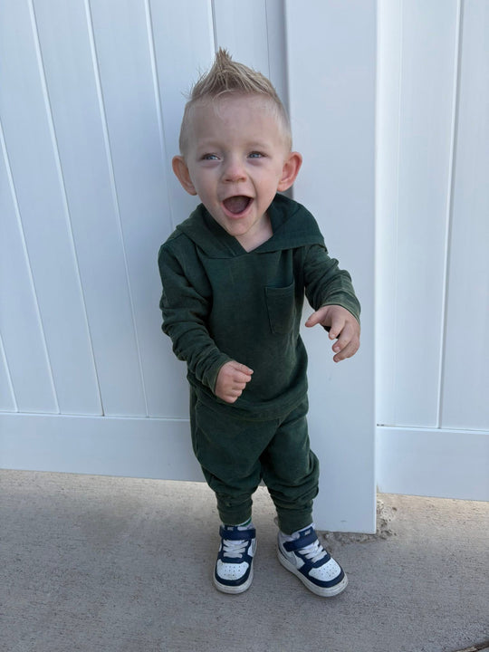 Pine Acid Wash Jogger Set