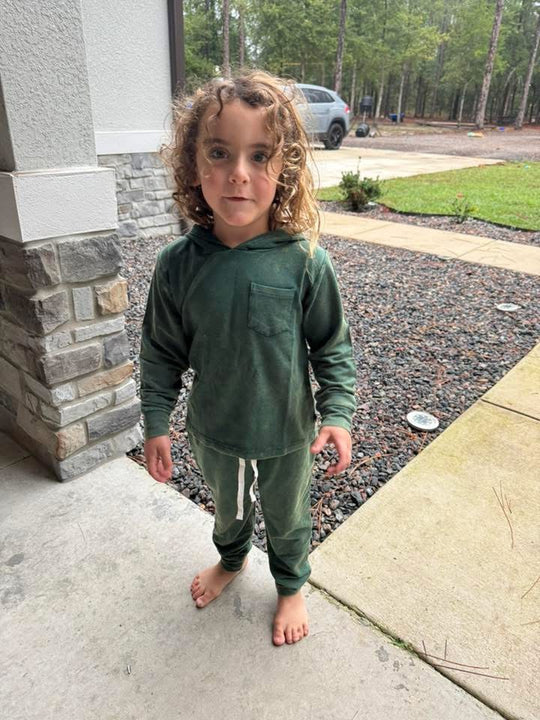 Pine Acid Wash Jogger Set