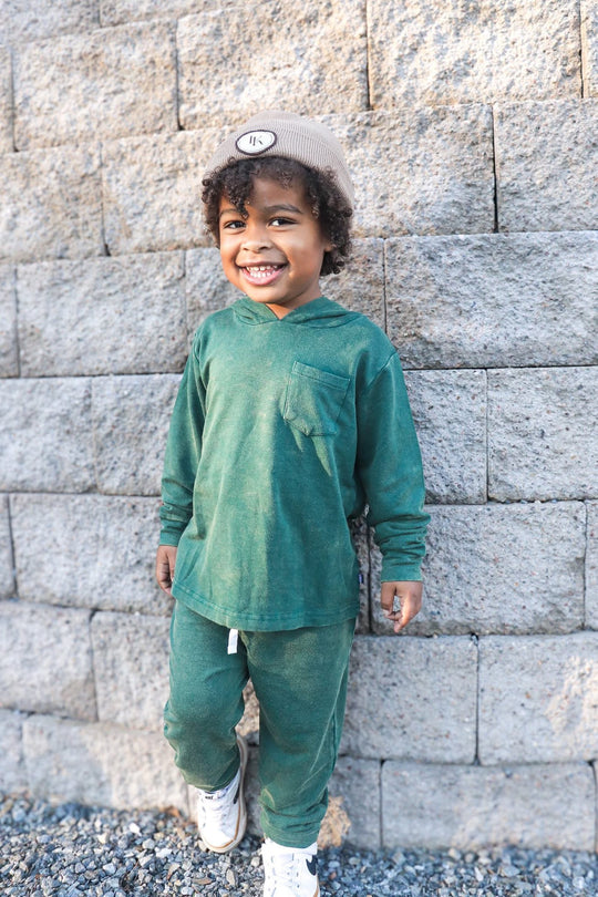 Pine Acid Wash Jogger Set