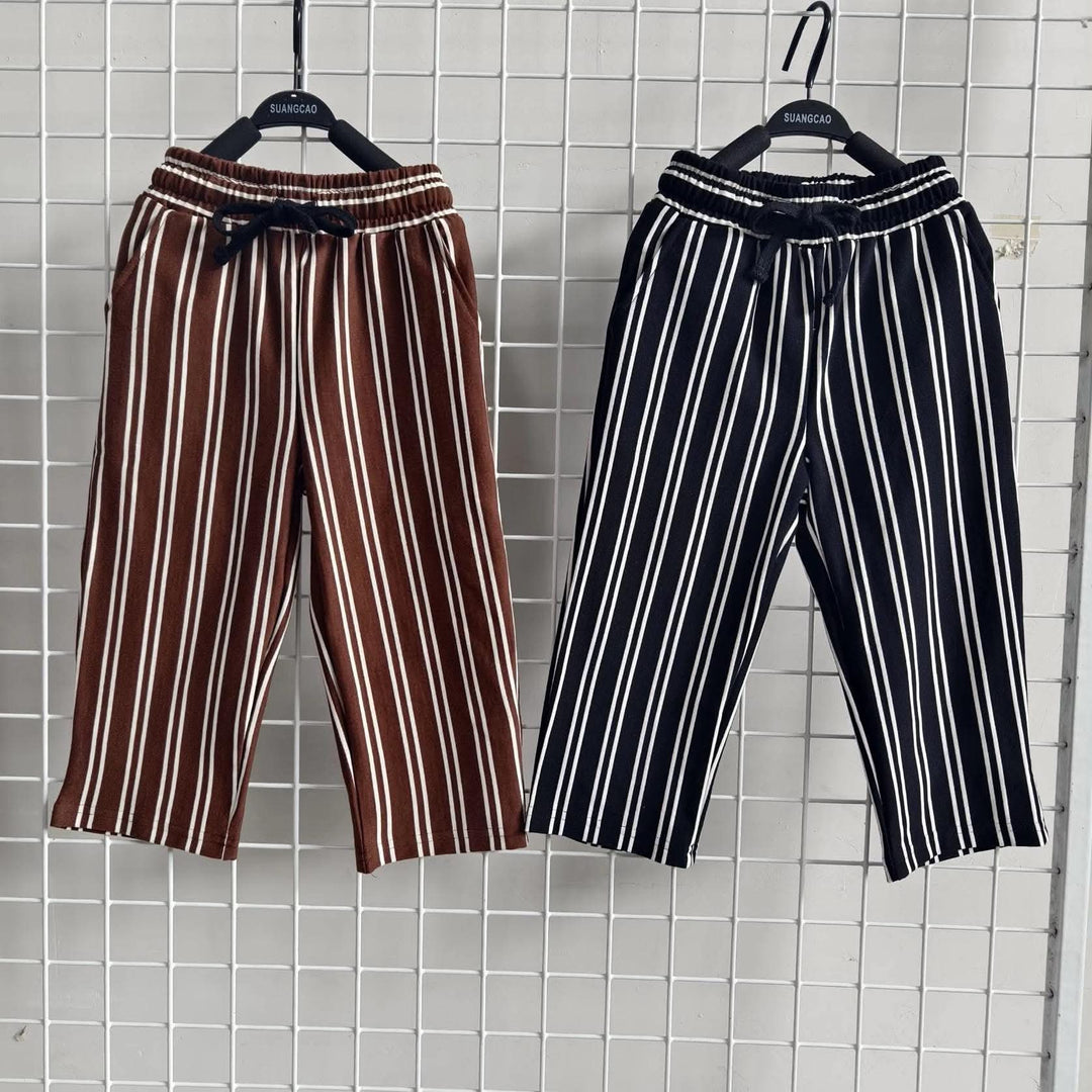 Black striped lounge pants
