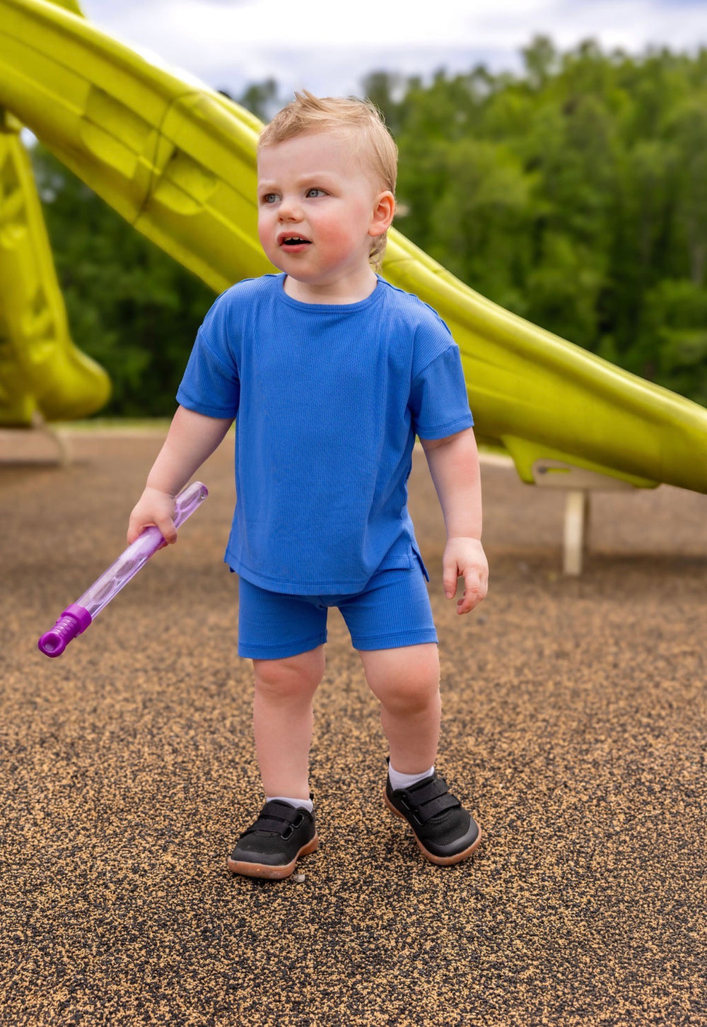 REPS ONLY - Blue Ribbed Bamboo Set