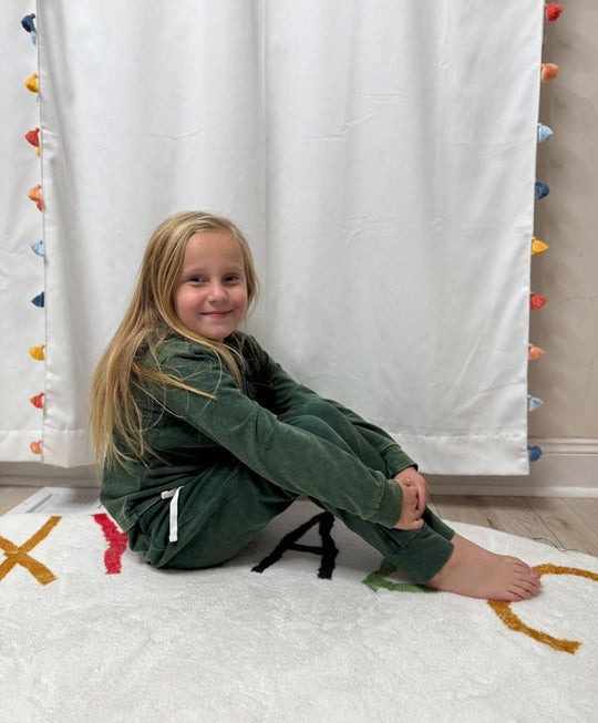 Pine Acid Wash Jogger Set