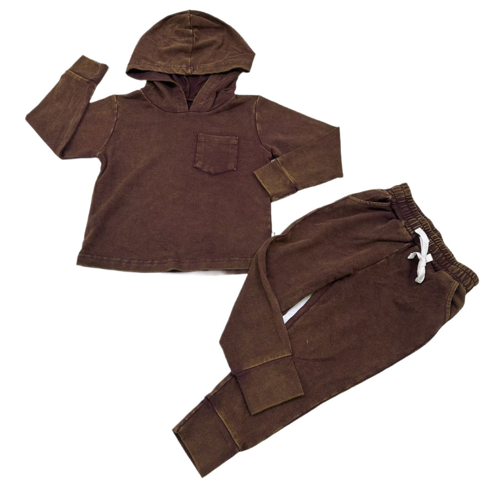 Oak Acid Wash Bamboo Jogger Set