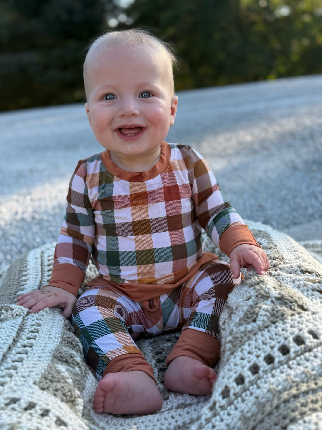Fall Plaid Jogger Set