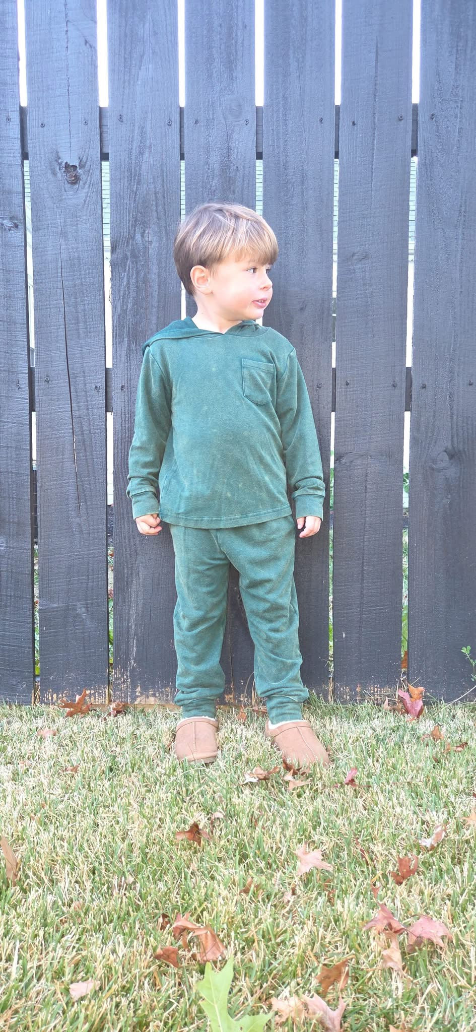 Pine Acid Wash Jogger Set