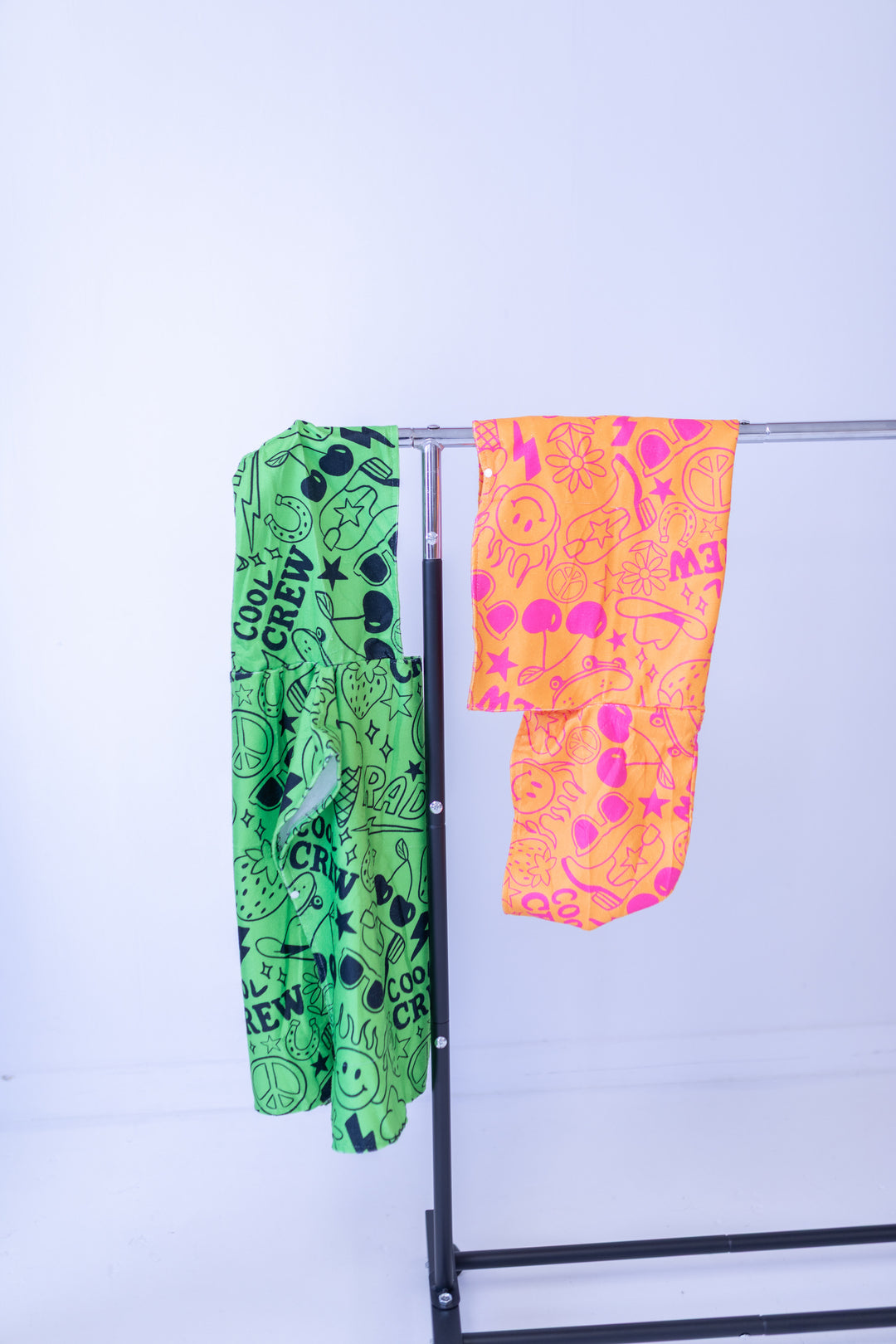 Orange Crew Doodles Hooded Towel