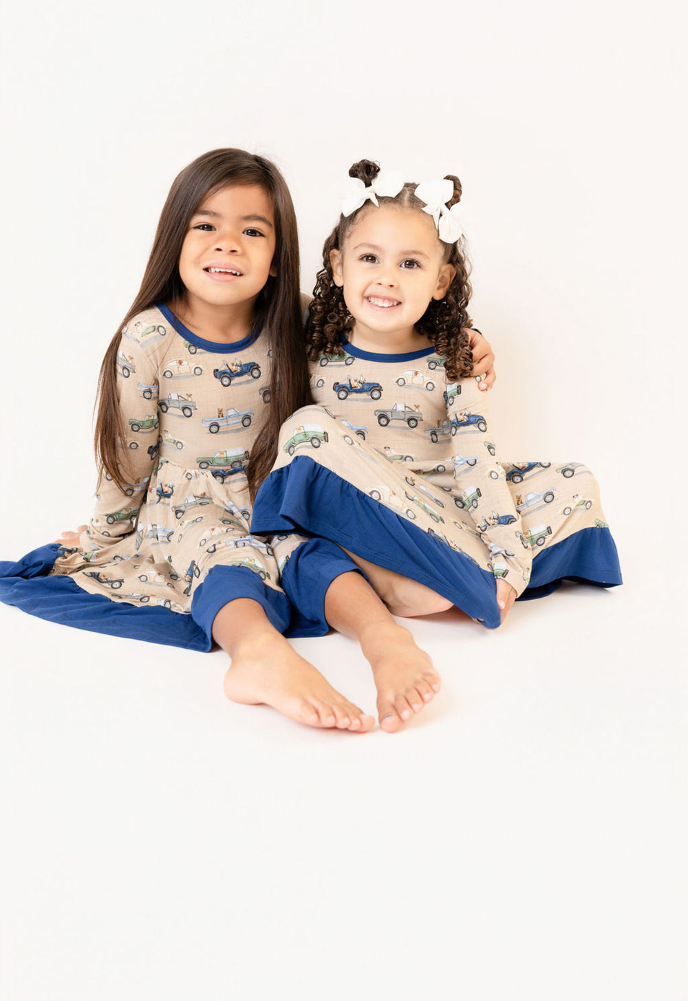 Cruising With My Dogs Long Sleeve Twirl Dress