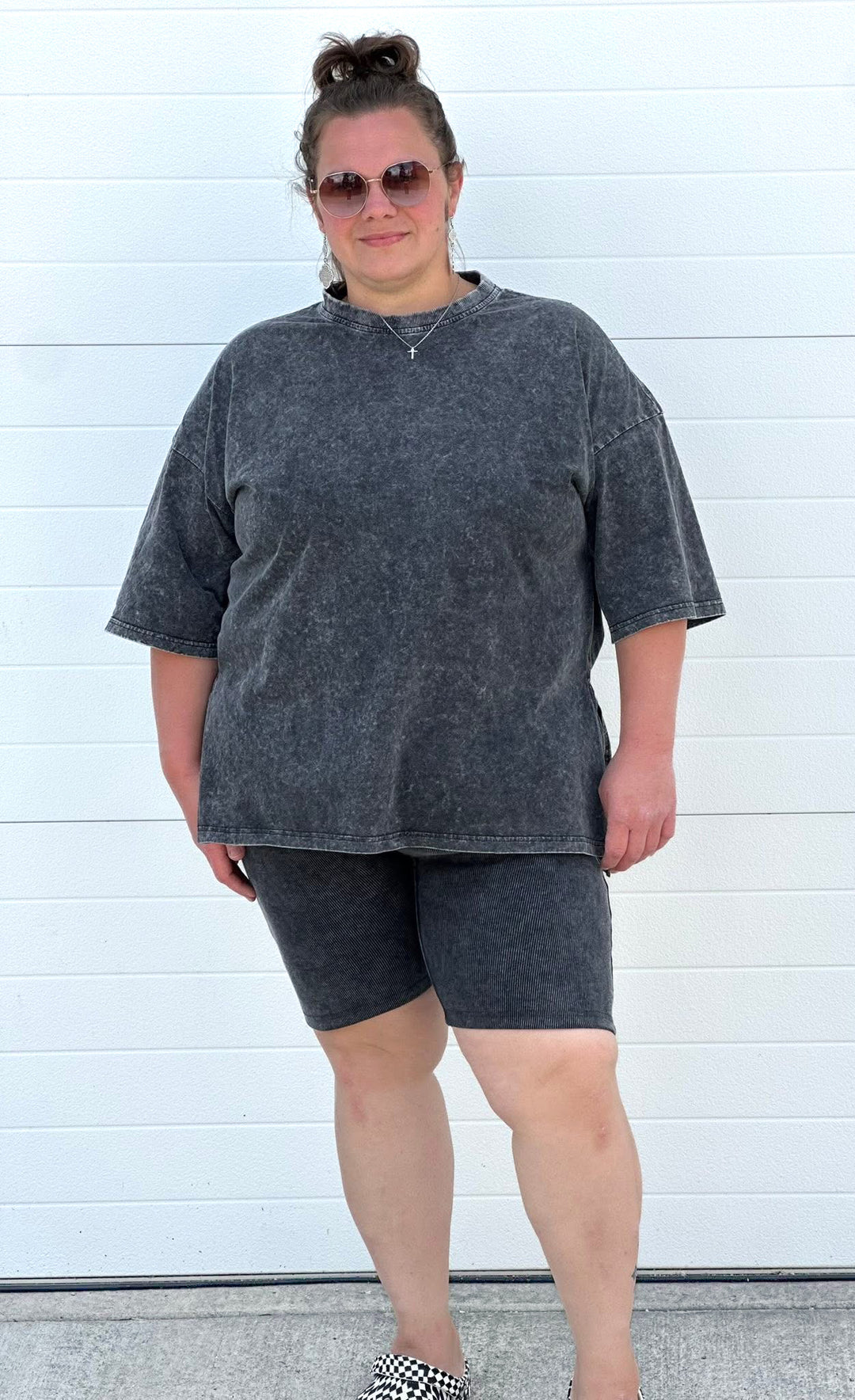 Onyx Ribbed Biker Short