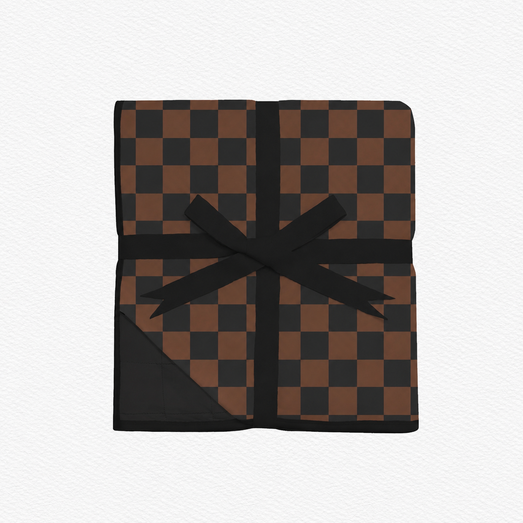 PREORDER Mocha Checks Twin Quilt