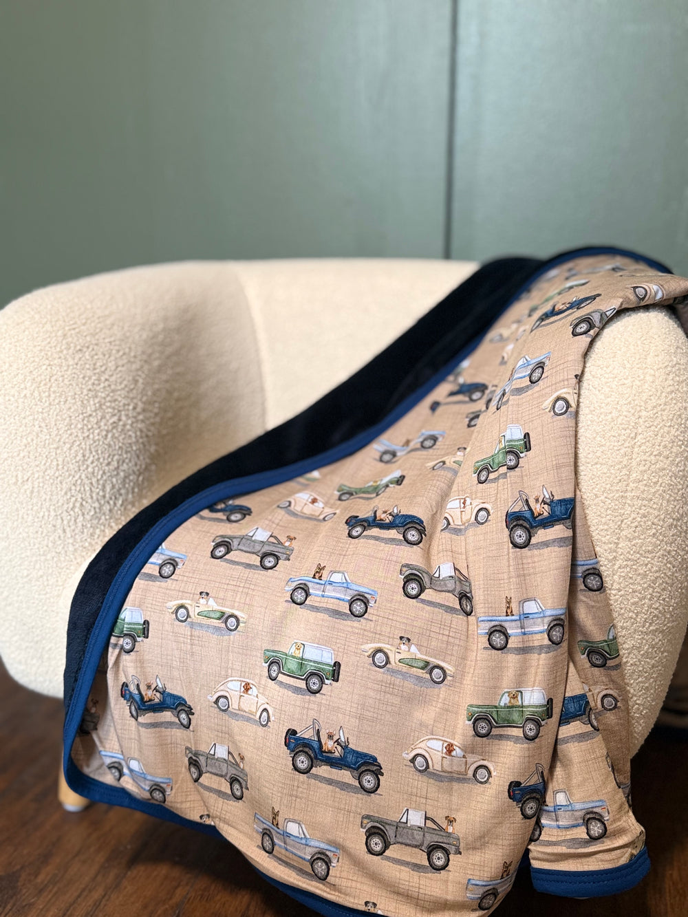 Cruising With My Dogs Mini Blanket Plush